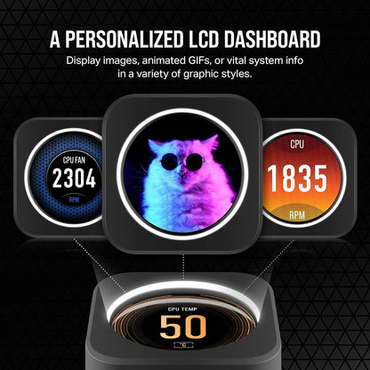 Corsair CW-9060075-WW iCUE H150i Elite LCD XT Cooler (Renewed)