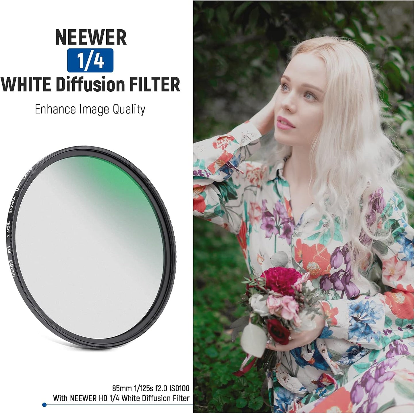 Neewer NW SERIES S 58mm Soft Diffusion Filter - Cinematic Portrait