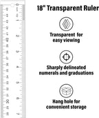 Westcott 10564 18-inch Acrylic Clear Ruler