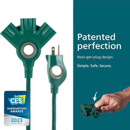 Philips SPC3083ZG/37-T1 8 Ft 3 Outlet EZGrip Outdoor Extension