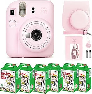 Fujifilm Instax Mini 12 Camera Bundle - Blossom Pink