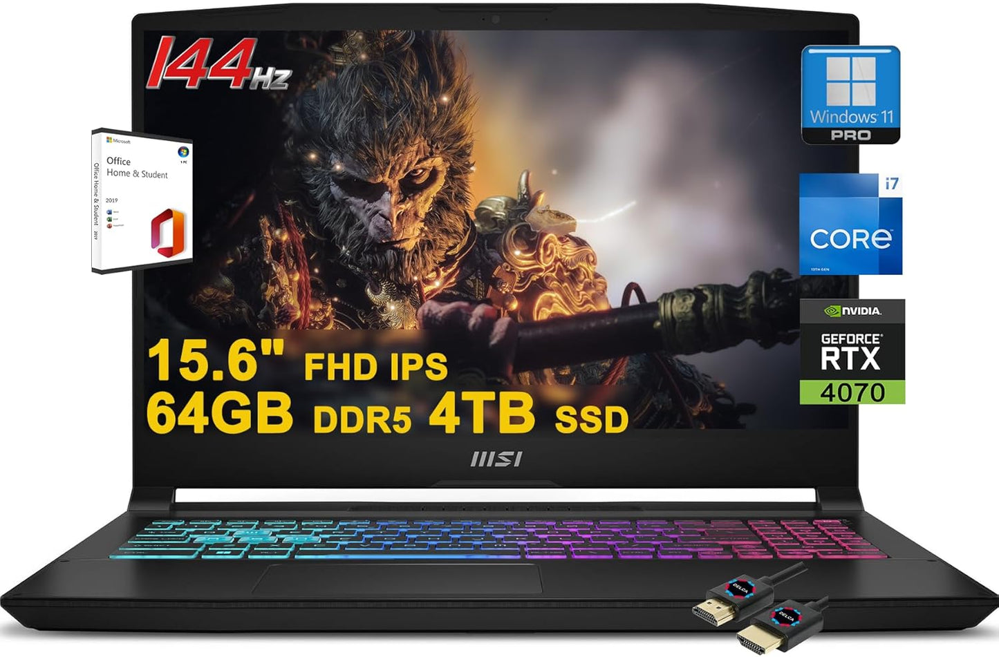 MSI Katana A15 Gaming Laptop RTX 4070 i7 64GB 4TB SSD - DLCA