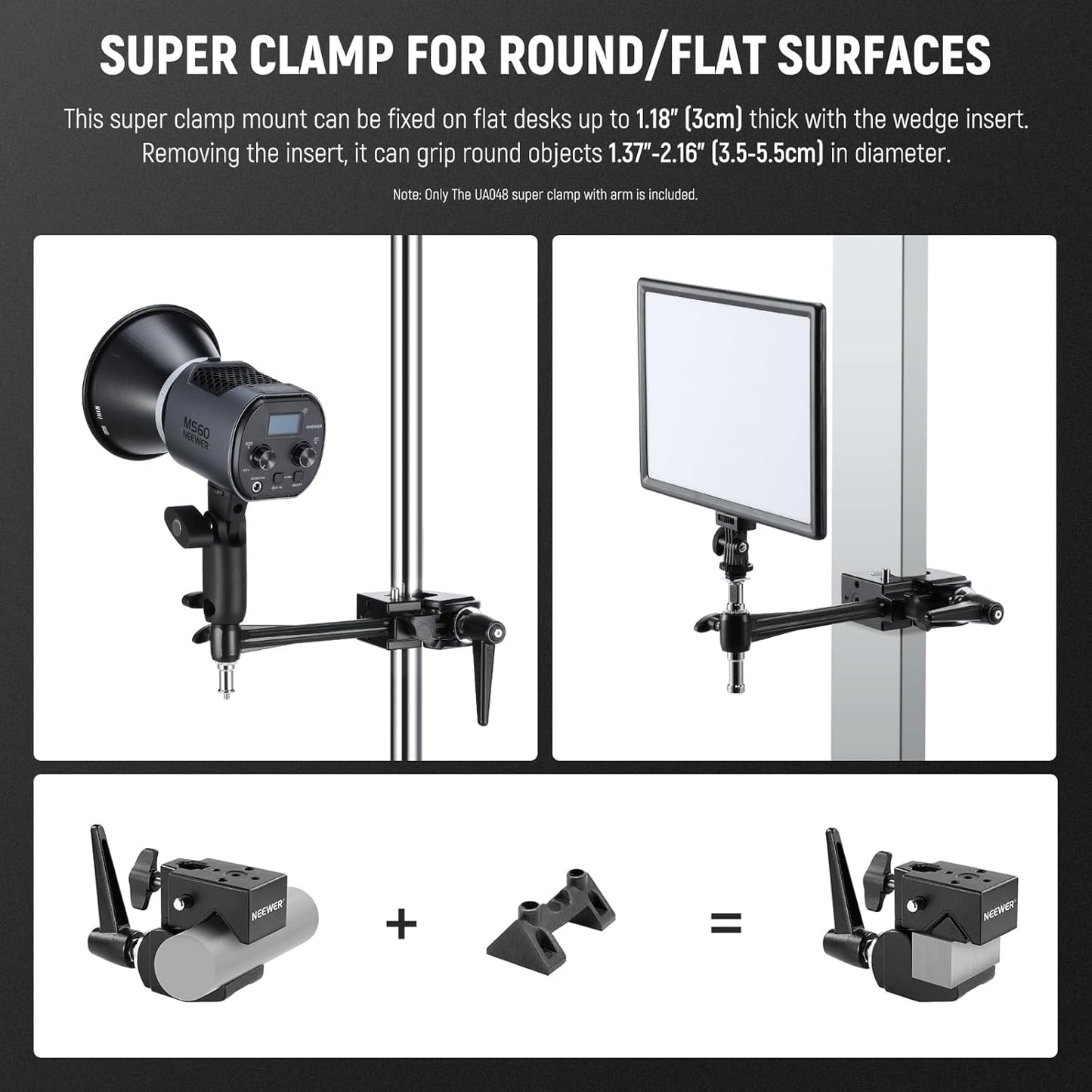 Neewer 10104467 Super Clamp 6" Extension Arm