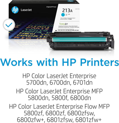 HP 213A Cyan LaserJet Toner Cartridge W2131A