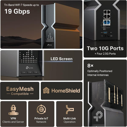 TP-Link Archer BE800 BE19000 WiFi 7 Router