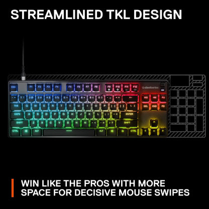 SteelSeries NewApex9TKL Optical Mini Gaming Keyboard (Renewed)
