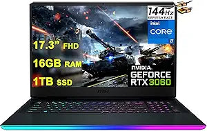 MSI GE76 Raider Gaming Laptop i7 RTX 3060 Bundle