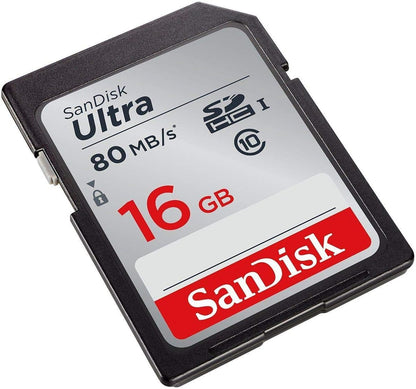 SanDisk SDSDUNC-016G-GN6IN Ultra 16GB SDHC Memory Card - 80MB/s