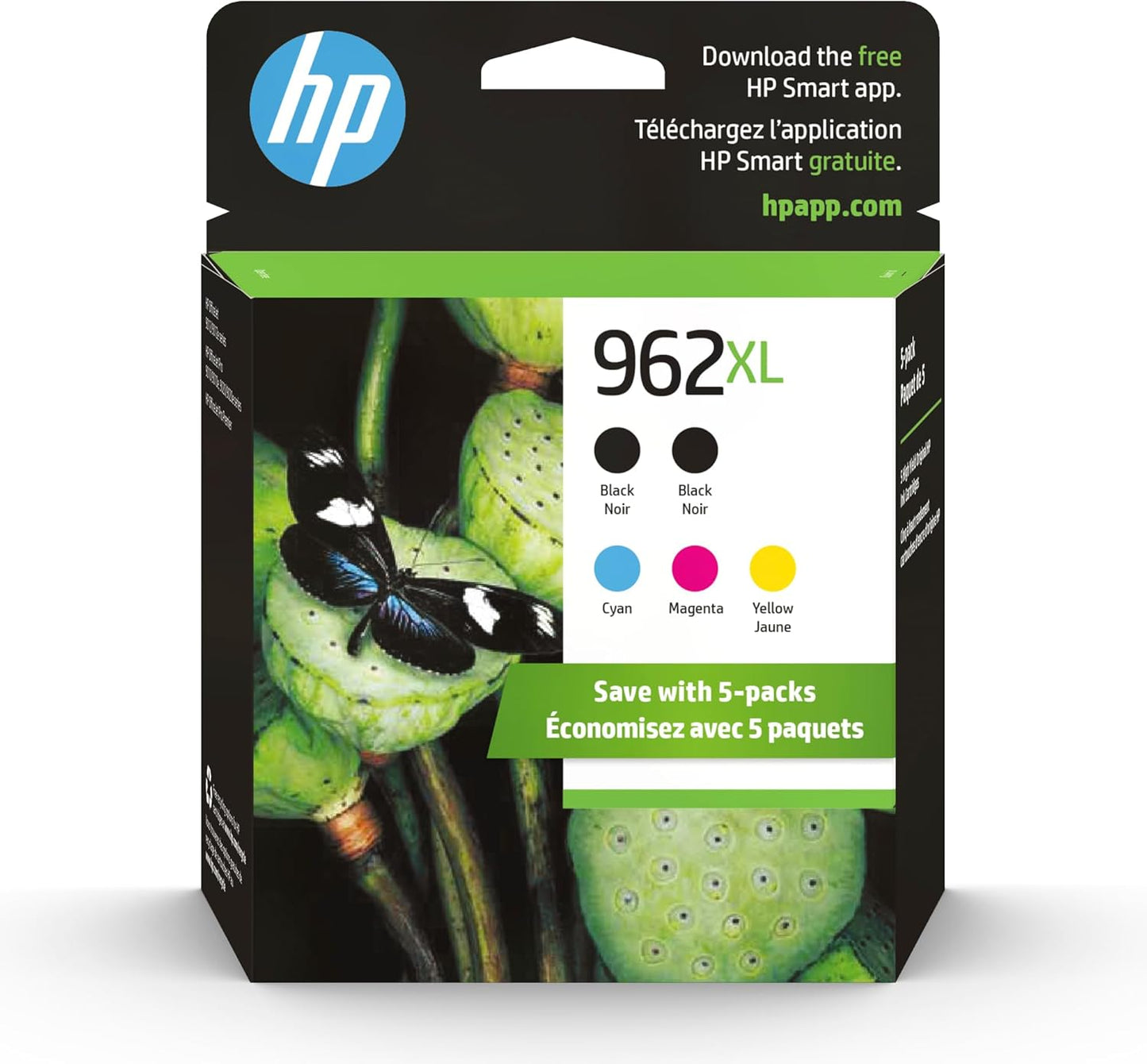 HP 6ZA57AN 962XL High-Yield Ink Cartridge 5-Pack