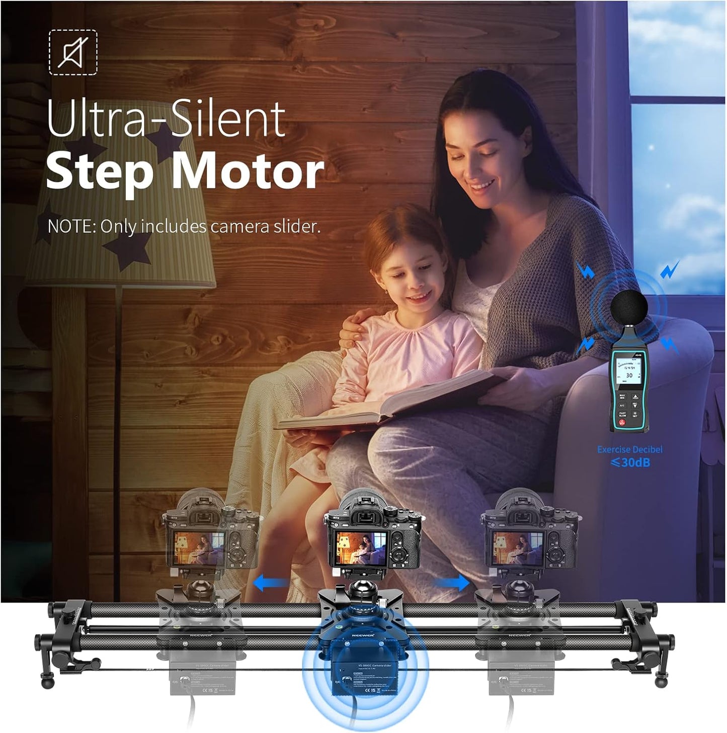 Neewer 10100505 39.4" Motorized Camera Slider Dolly