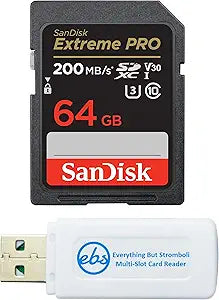 SanDisk 064G SD Extreme Pro Memory Card Fujifilm X-T30 Bundle