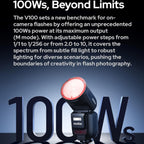 Godox V100C Speedlite Flash for Canon TTL 100Ws Round Head