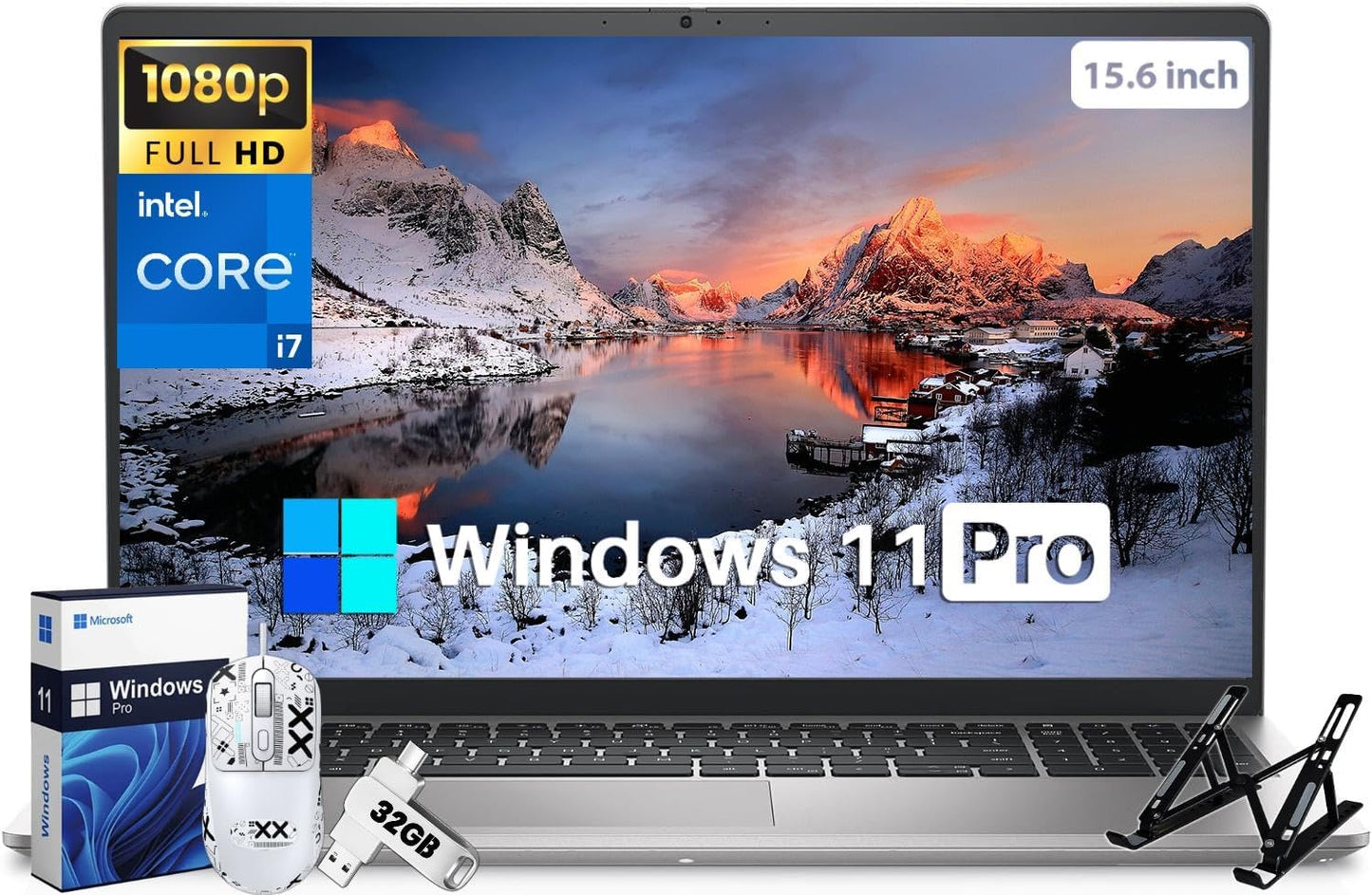 Dell Inspiron i7 Business Laptop - 15.6" FHD