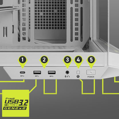 MSI PANO100LPZWHT MAG PC Case White