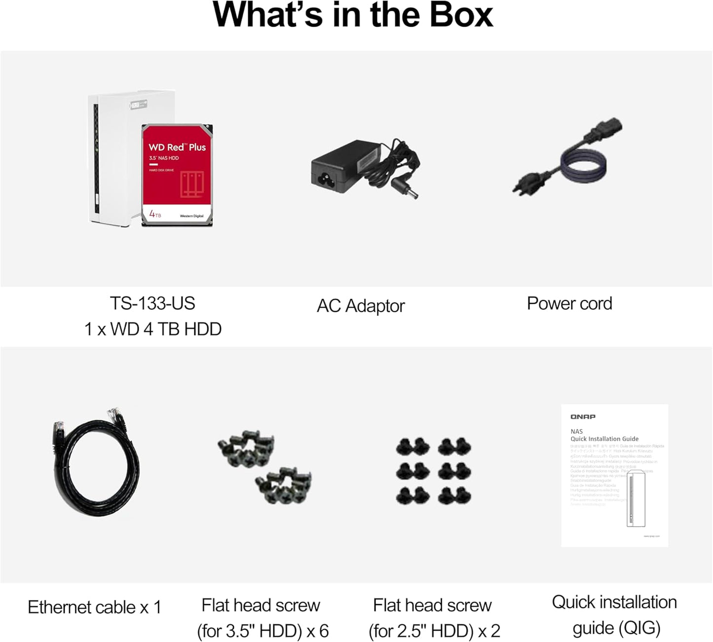 QNAP TS-133-14WD-US 4TB WD Red Plus 1-Bay NAS