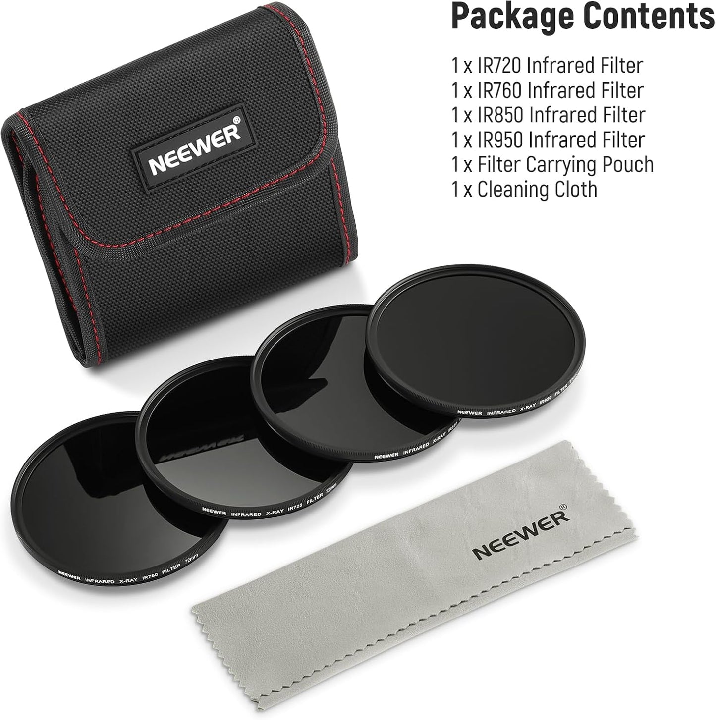 Neewer NW SERIES B 72mm Infrared IR Filter Set