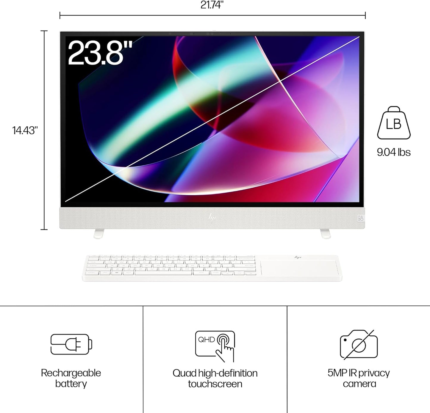 HP 24-cs0090 Envy Move 23.8" QHD Portable All-in-One