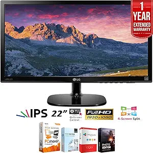 LG E9LG22MP48HQP - 22" Full HD IPS Monitor Bundle