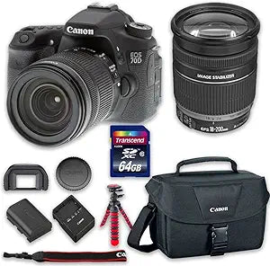 Canon EOS 70D DSLR Camera Bundle 18-200mm Lens + Accessories