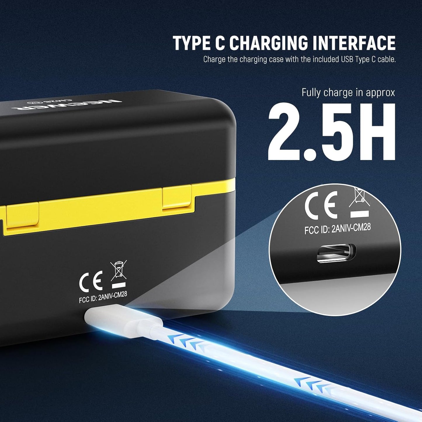 Neewer CM28 CASE Wireless Lavalier Mic Charging Case