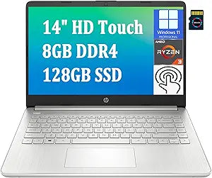 HP Laptop 14 Business Touchscreen Ryzen 3 Win11 Pro — main product image