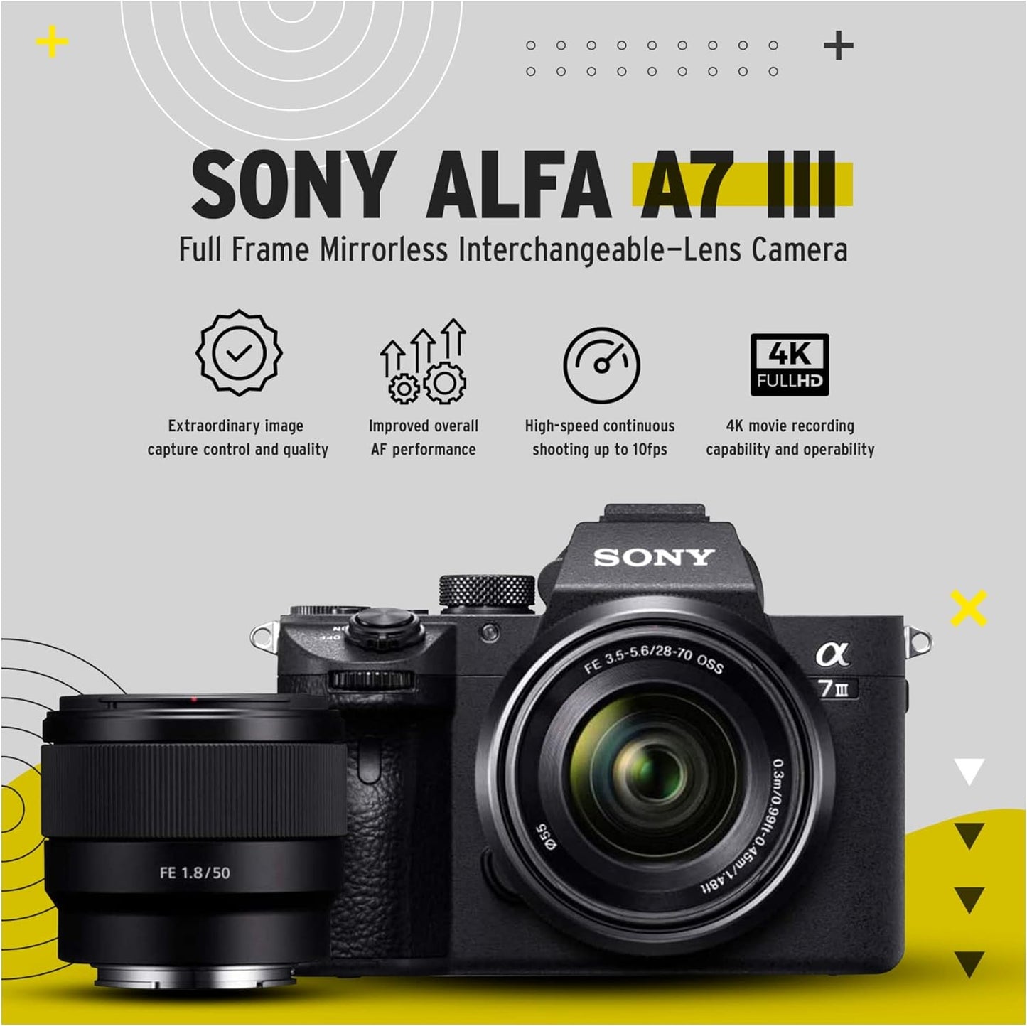 Sony ILCE7M3KB a7 III Mirrorless Camera 28-70mm Bundle