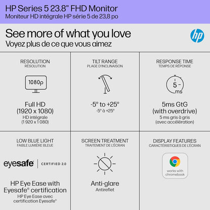 HP 2D9K1AA#ABA Series 5 24-Inch FHD IPS Monitor