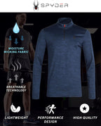 Spyder Active Shirt Quarter Zip Performance Pullover
