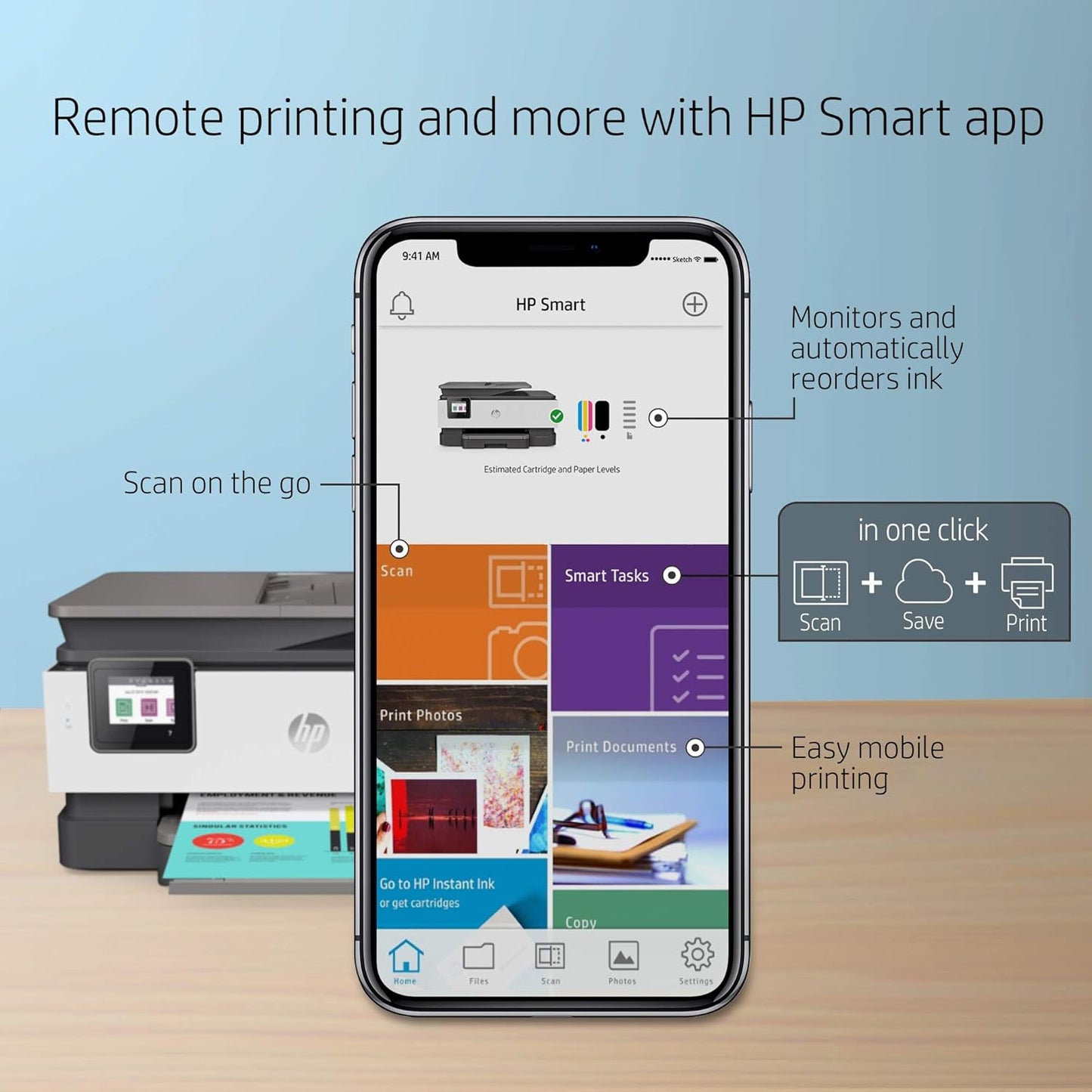 HP 1L0H8AR OfficeJet Pro 8035e Wireless Color Printer