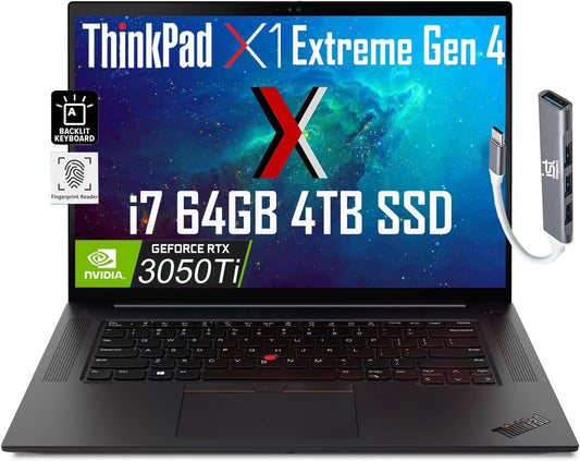 Lenovo ThinkPad X1 Extreme Gen 4 i7 64GB 4TB SSD RTX 3050 Ti