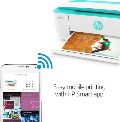 HP DeskJet 3755 Compact Wireless All-in-One Printer (Renewed)