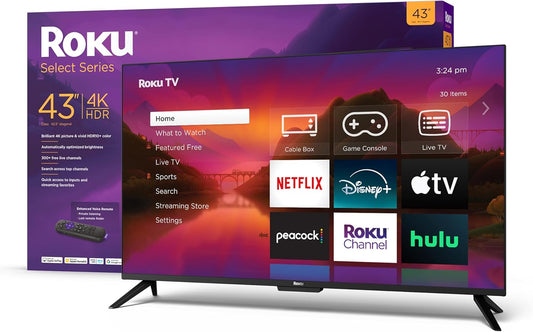 Roku 43-Inch Select Series 4K Smart TV Renewed
