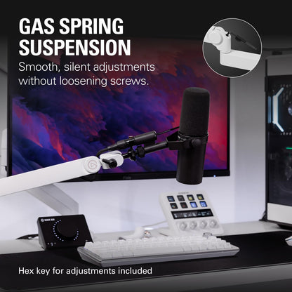Elgato 20AAT9911 Wave Mic Arm Pro White Low Profile