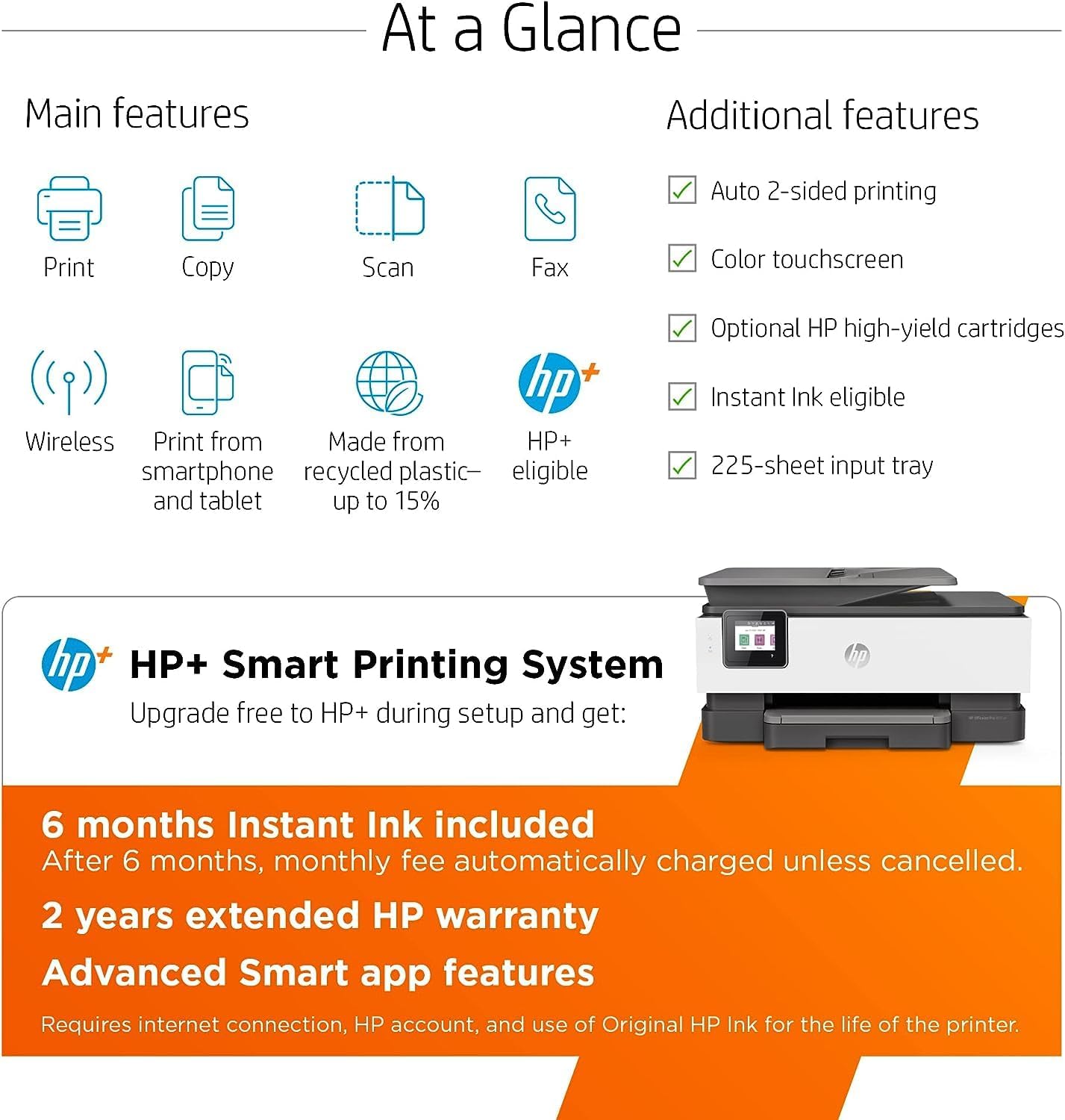 HP 8025e OfficeJet Pro Wireless Color All-in-One Printer