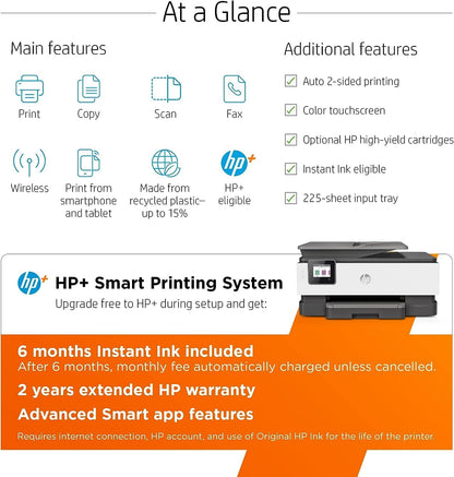 HP 8025e OfficeJet Pro Wireless Color All-in-One Printer