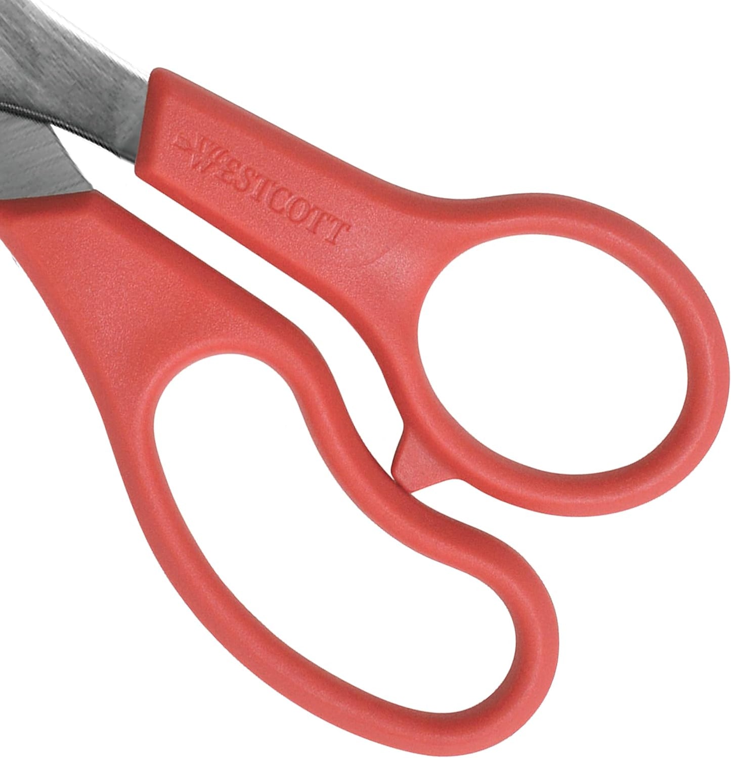 Westcott 40618 8" All Purpose Stainless Steel Scissors - Red