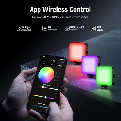 Neewer PA009E Phone Cage Video Rig with RGB Light Mic