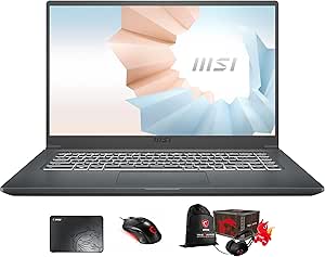 MSI Modern15A654-3805-226207 Laptop: i5-1155G7, 32GB RAM, 512GB SSD, Win11 + Accessories