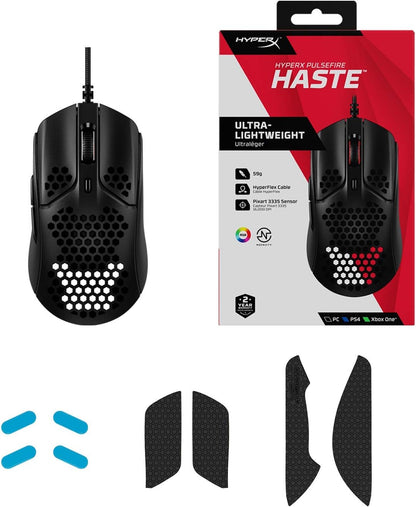HyperX HMSH1-A-BK/G-cr Pulsefire Haste Lightweight Gaming Mouse