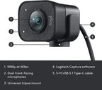 Logitech 960-001286 StreamCam 1080P HD 60fps Webcam (Renewed)