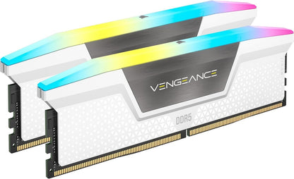Corsair VENGEANCE RGB DDR5 64GB 6000MHz CL30 White Desktop Memory