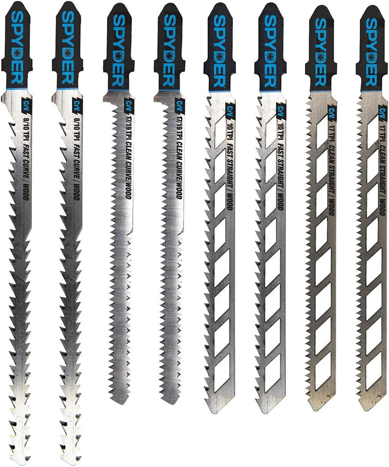 Spyder 300037 Jig Saw Blade Variety Pack 8-Piece — main product image