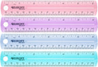 Westcott 6-Inch Plastic Ruler - Assorted Colors, 2-Pack