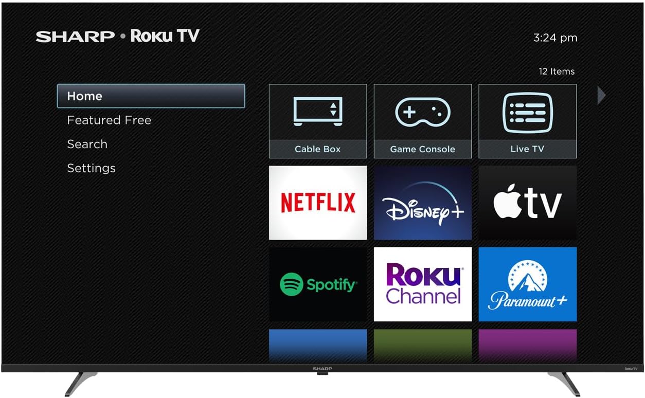 Sharp 4TC65EL8UR 65" 4K Ultra HD Roku TV HDR10 Smart