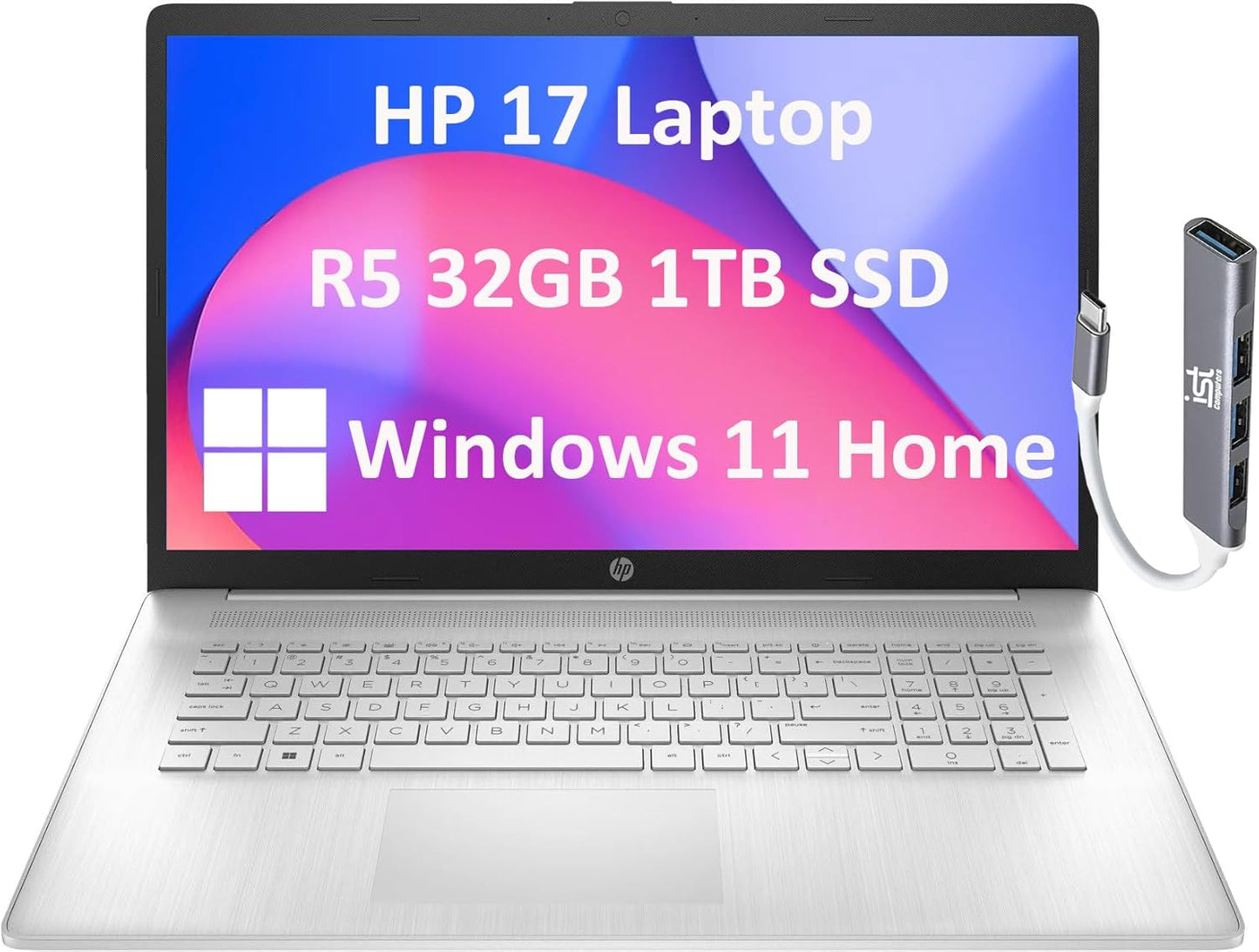 HP 17 Ryzen 5 5500U 17.3" FHD Laptop