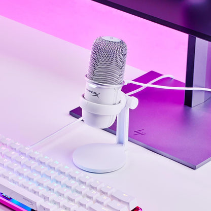 HyperX 519T2AA SoloCast USB Condenser Gaming Microphone - White