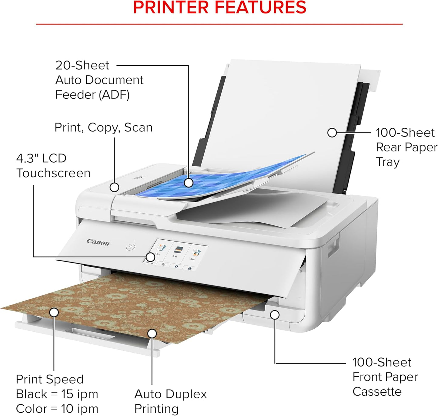 Canon 2988C052 PIXMA TS9521Ca Wireless All-in-One Printer