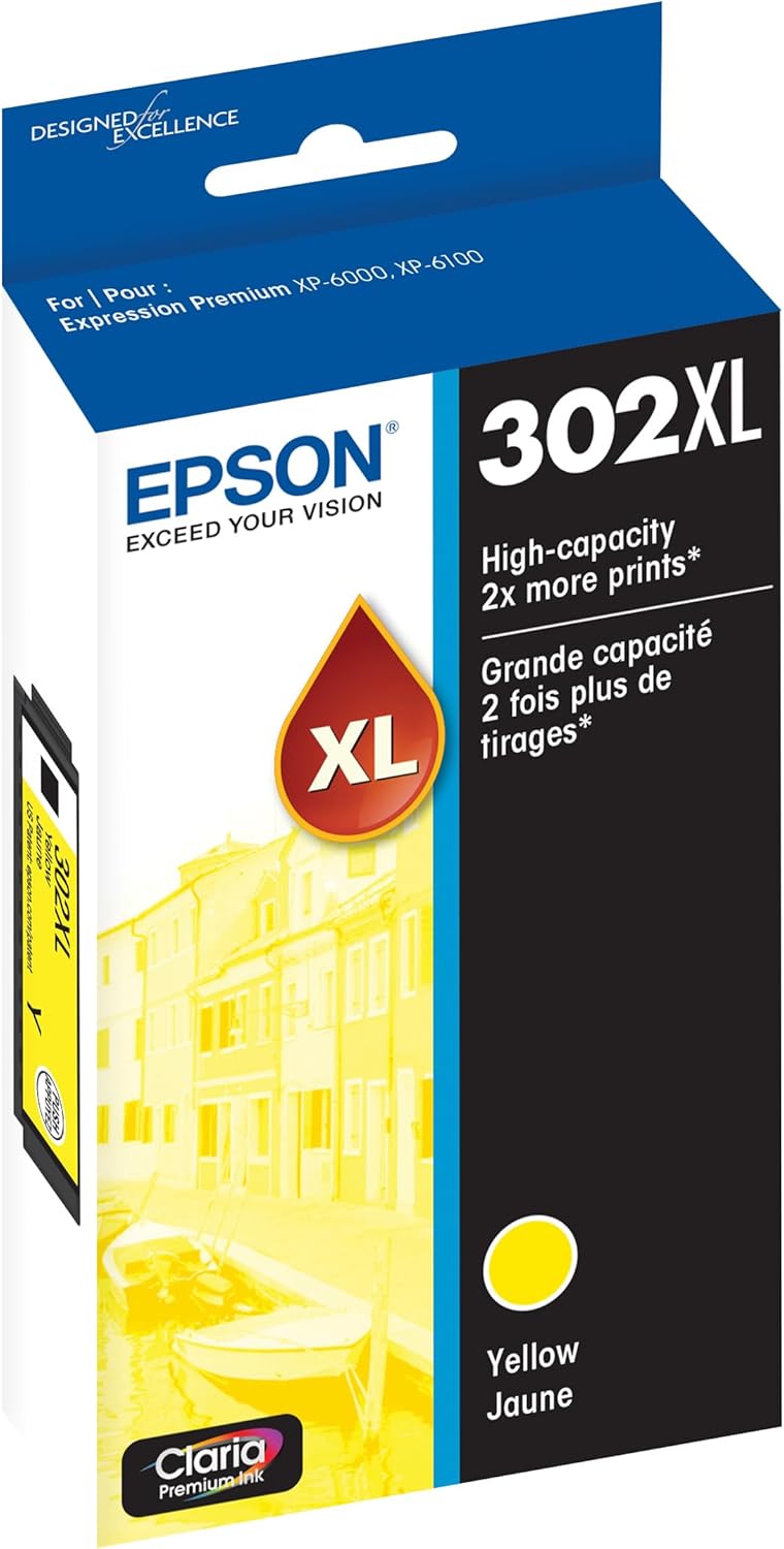 Epson T302XL420-S 302 High Capacity Yellow Ink Cartridge