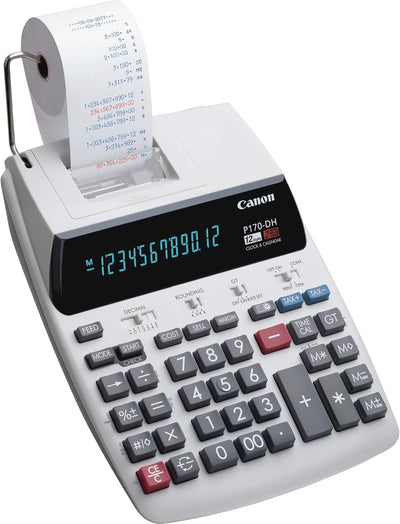 Canon P170DH3 12-Digit Desktop Printing Calculator White
