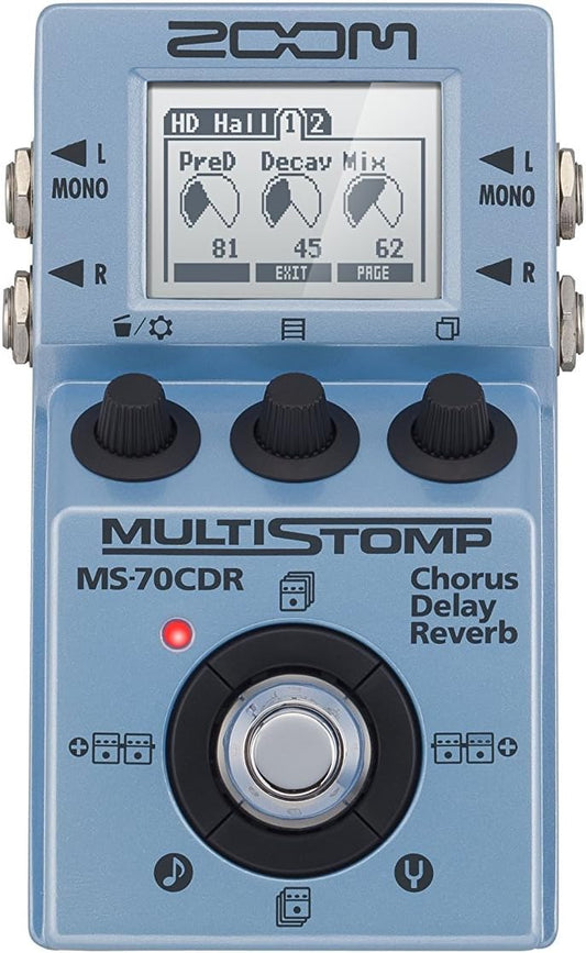 Zoom ZMS70CDR MultiStomp Chorus Delay Reverb Pedal